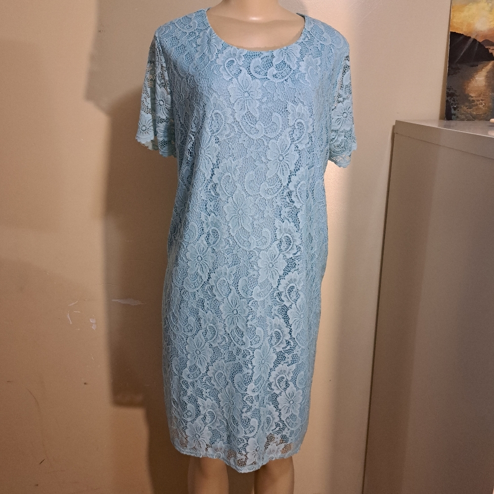 Juicy Couture plus blue lace dress 2X
